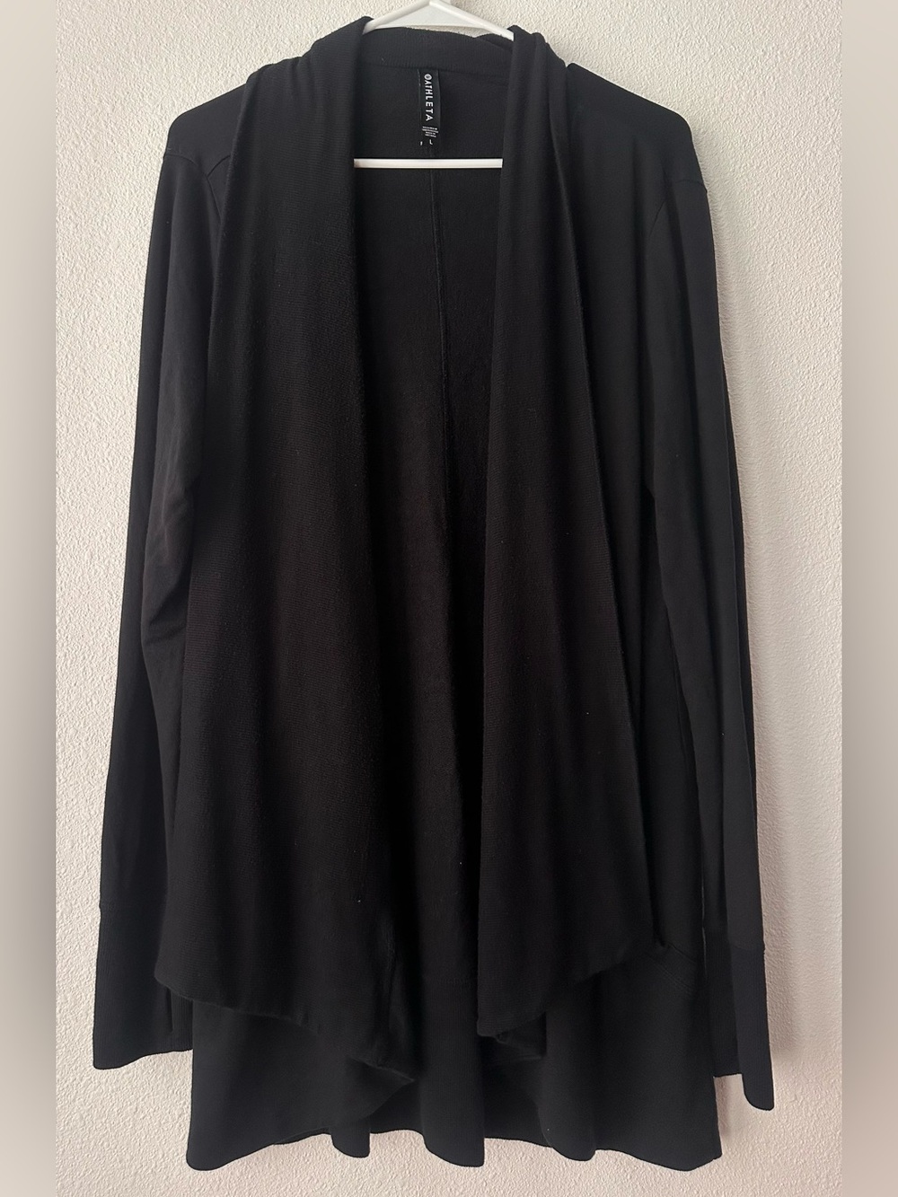 Athleta Pranayama Open-Front Black Women's Cardigan Sweater